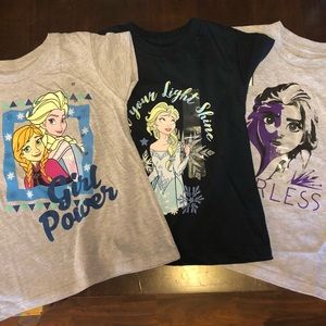 Frozen Elsa Anna 3T Girls Shirts Lot NWT